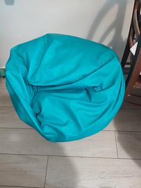 Pouf verde acqua in eco pelle!! 