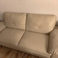 divano 3 posti 210cm pelle avorio 