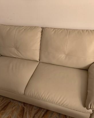 divano 3 posti 210cm pelle avorio 