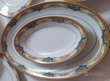 Royal Limoges 54 pezzi, decoro Copenhague / Versai