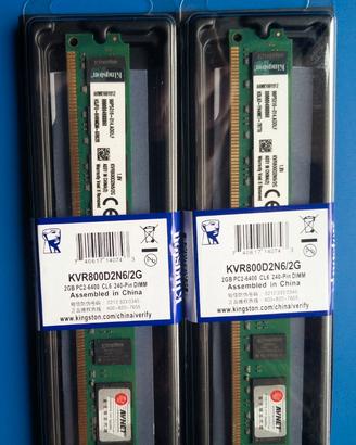 MEMORIE RAM KINGSTON 4 GB (2 x 2 GB) DDR2 800 MHz