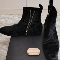 Stivaletti in velluto Oro Los Angeles 