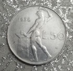 rara 50 lire 1958