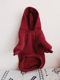 Felpa bordeaux per cagnolini piccoli, taglia M,