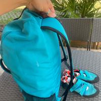 Zaino, scarpe 38 e click up x arrampicata