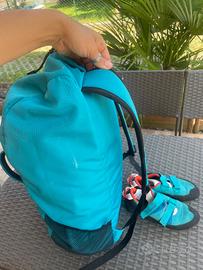 Zaino, scarpe 38 e click up x arrampicata