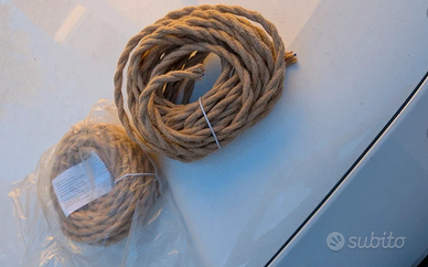 Cavo elettrico tessile 2 pezzi da 10 Mt l'uno