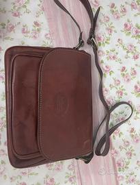 Borsa a tracolla in vera pelle vintage
