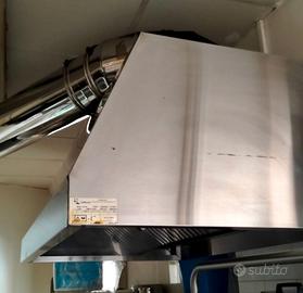 Cappa di aspirazione professionale H.90cm, L.45cm