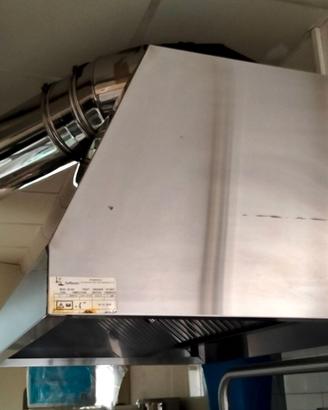 Cappa di aspirazione professionale H.90cm, L.45cm