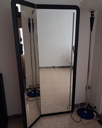 Specchio da sartoria a 2 ante con luci Led