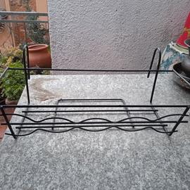 2 portavasi  balconiera in ferro battuto
