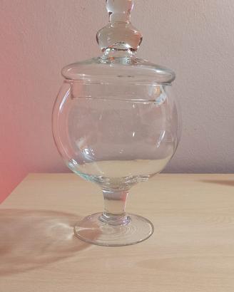 Vaso in vetro con coperchio