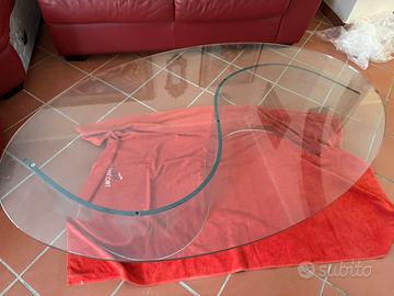 Tavolino da fumo in vetro di cristallo