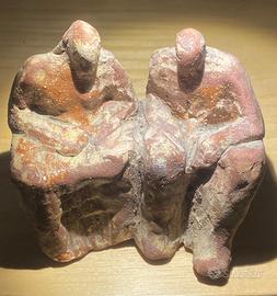Pinuccio SCIOLA Scultura in Trachite+Tempera su ca