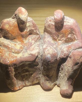 Pinuccio SCIOLA Scultura in Trachite+Tempera su ca
