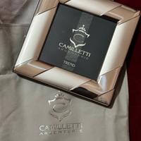 Cornice porta foto in argento e legno