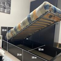 2 letti singoli ikea con cassettone