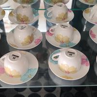 set 12 tazzine caffe e piattini annessi