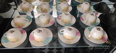 set 12 tazzine caffe e piattini annessi