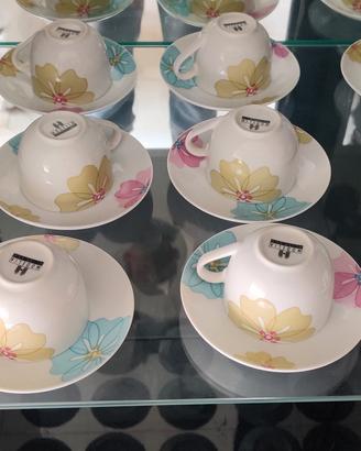 set 12 tazzine caffe e piattini annessi