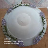 Plafoniera con decori in ferro battuto