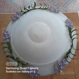 Plafoniera con decori in ferro battuto