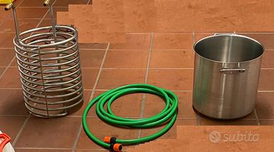 Pentola inox 30 litri con serpentina inox