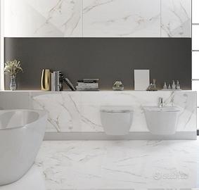 piastrelle gres porcellanato effetto marmo 76mq