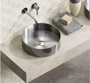 Lavabo da appoggio Brushed Steel Venus Art.BB6802-