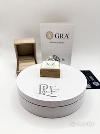 Anello a Fiore con Moissanite Certificata