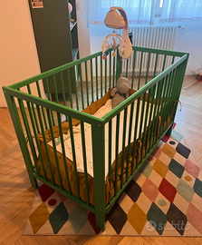 LETTINO NEONATI GULLIVER con MATERASSO e PARACOLPI