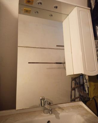 Mobile bagno lavandino con specchio e faretti