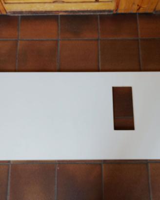 Top Melaminico"Gola system"colore ghiaccio/bianco