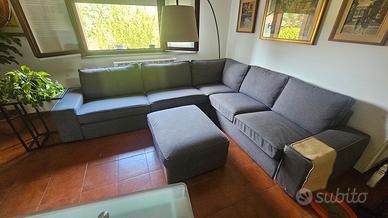 Divano Angolare 5 Posti IKEA KIVIK con Pouf 