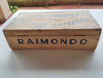 Cassetta in legno vintage anni 50