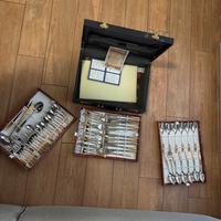 Set completo posate acciaio oro