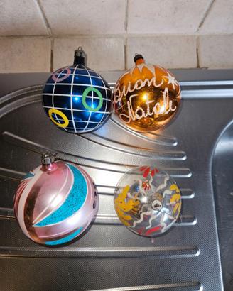 Palle di Natale in vetro soffiato anni 60
