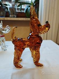 Scottish Terrier colore ambra vetro di Murano