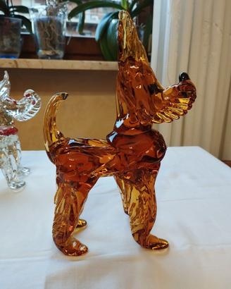 Scottish Terrier colore ambra vetro di Murano