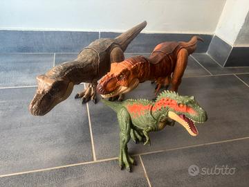 Dinosauri JURASSIC WORLD lotto 3 pezzi Mattel