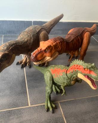 Dinosauri JURASSIC WORLD lotto 3 pezzi Mattel