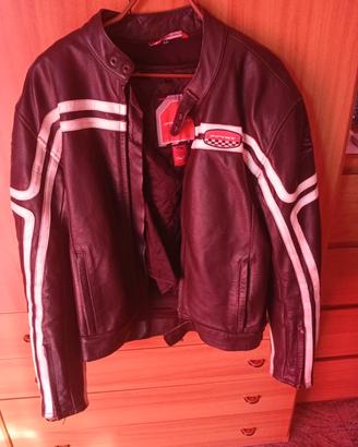 giacca in pelle moto  Spike tg 52