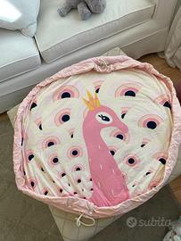 sacco porta giochi soft pavone Play e Go Donkind