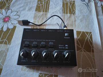 Mini mixer per pedaliera Basso /chitarra
