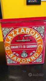 scatola di latta vintage Lazzaroni Saronno Milano