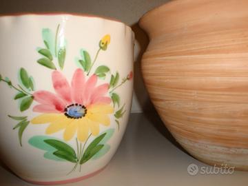 2 Porta vaso - ceramica e terracotta