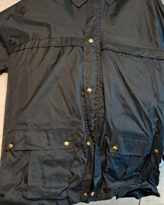 Giacca nera militare impermeabile
