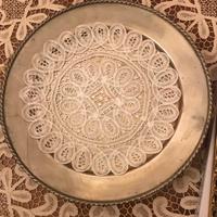 Vassoio centrotavola punzonato 8/00 cm.35