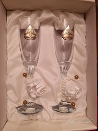 Calici in argento e cristallo